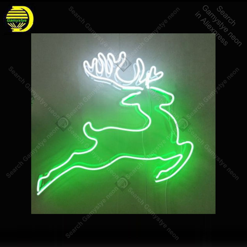 Hunting And Outdoor Shop - Neon Sign for Deer Running Shop