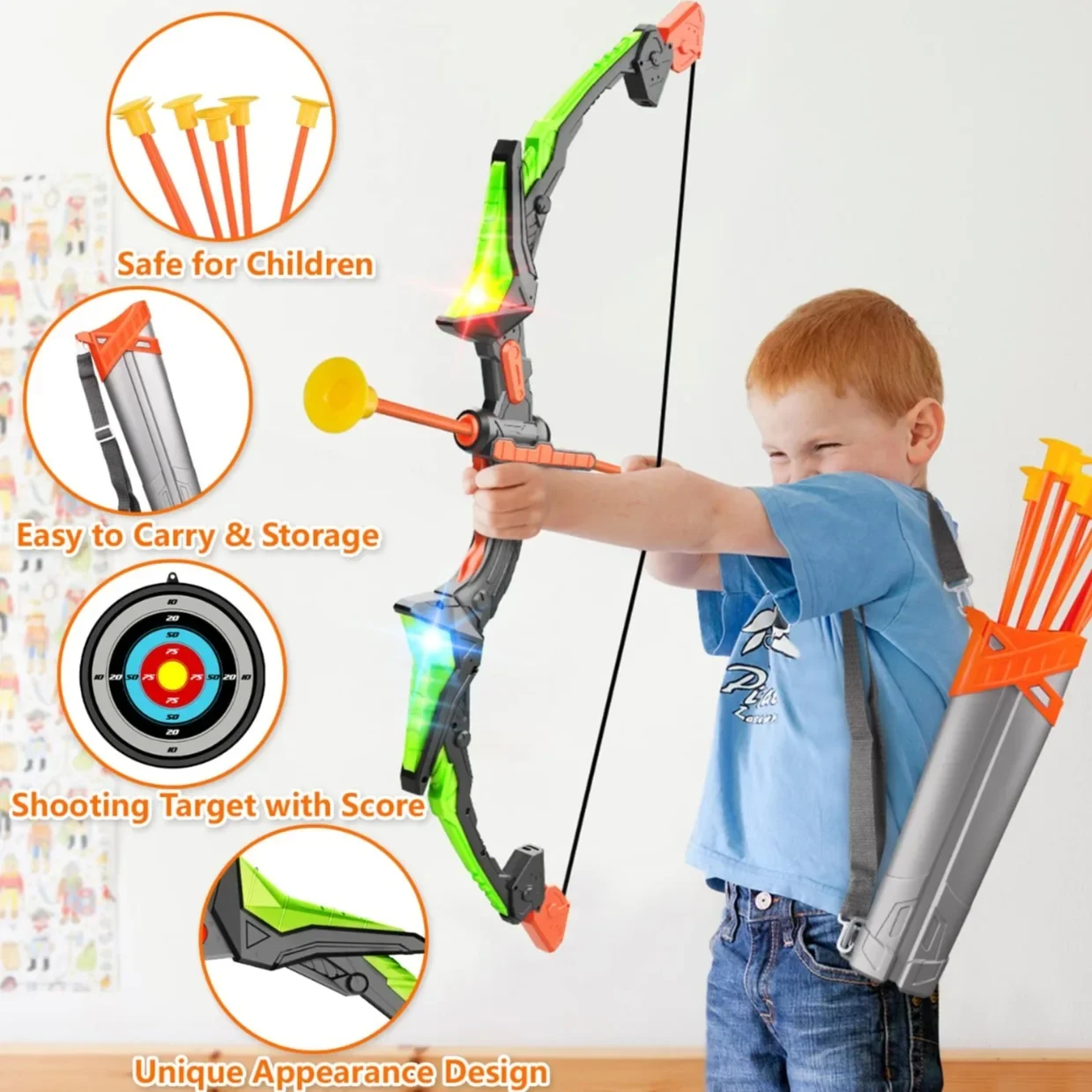 Bow and Arrows for Children Ki - огляд і ціна Outdoor Hunting Games For Kids