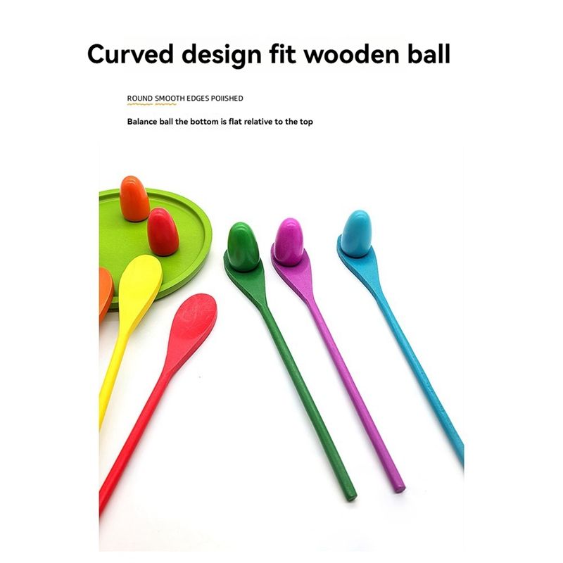 Wooden Egg Spoon Race Game Set - огляд і ціна Outdoor Hunting Games For Kids