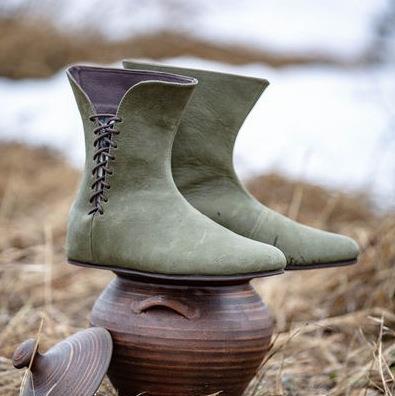 Medieval Shoes Man's Retro Pu  - огляд і ціна Hunting Outdoor Boots