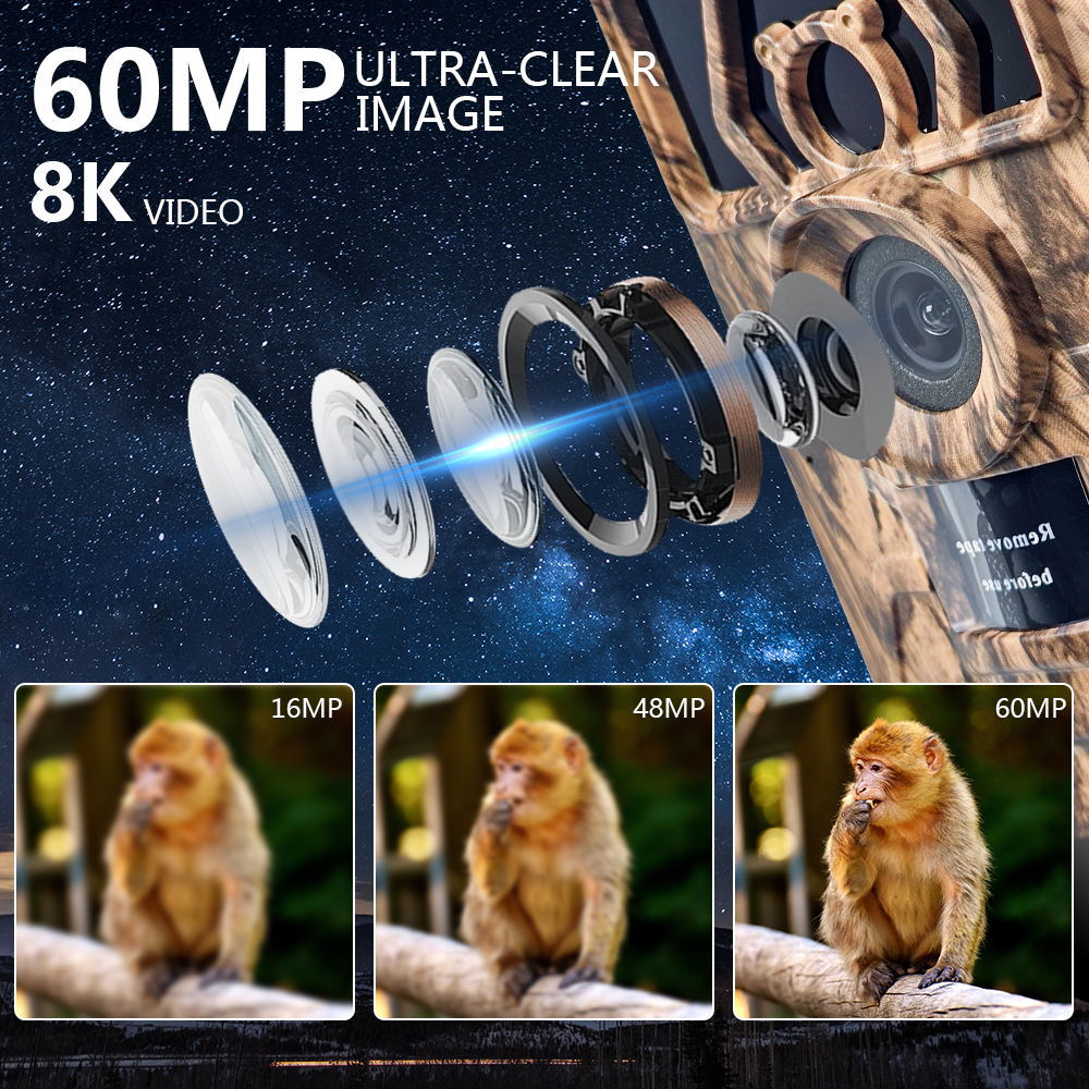 PR801W Ultra Clear 8K Video 60 - огляд і ціна Outdoor Hunting Camera Wifi