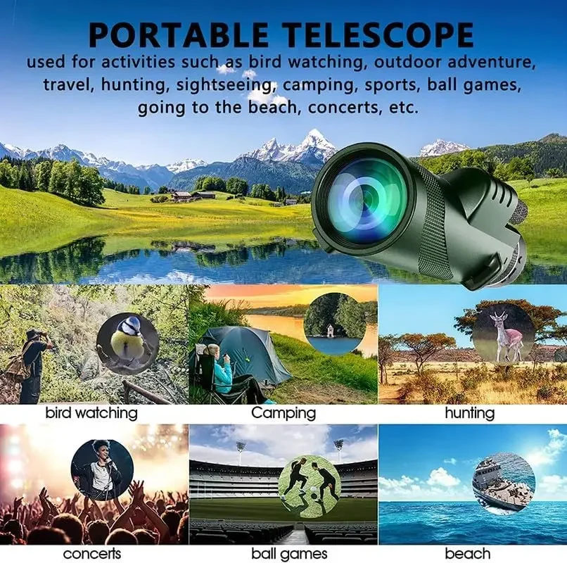 80x100 HD Monocular for Smartp - огляд і ціна Monocular Night Vision