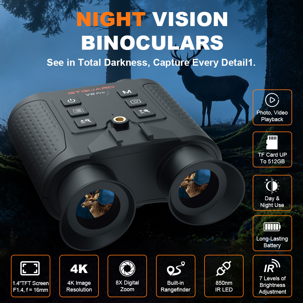 4K Night Vision Binoculars 8X  - огляд і ціна Outdoor Hunting Videos